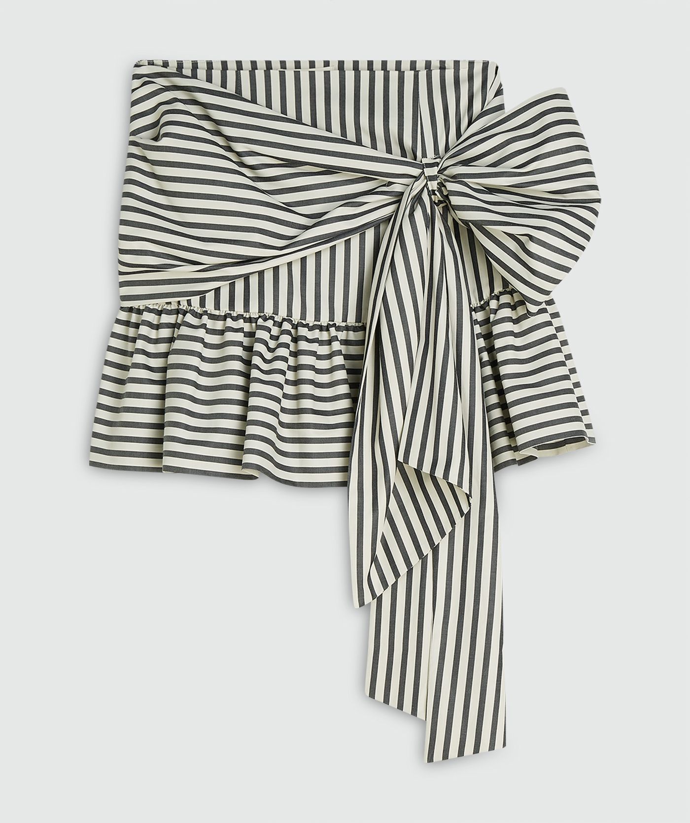JV-HOLLIS high rise rok met strepen - dark blue stripe