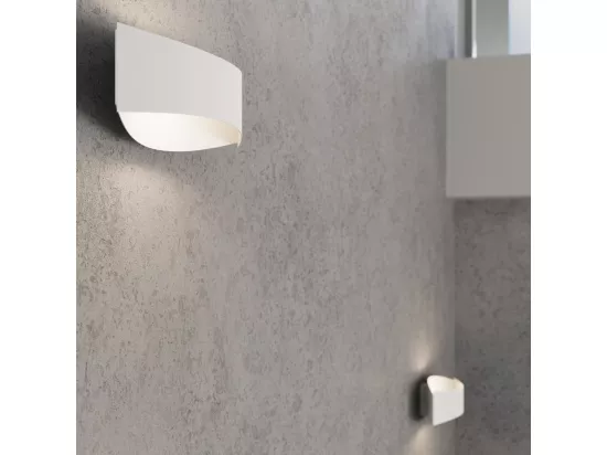 Appliques Toni moderne en acier - 1 sources lumineuses - L.12 x H.12 cm - blanc