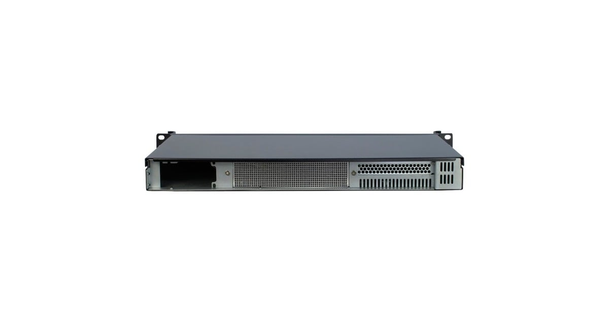 Inter-Tech1U K-126L rack behuizing  (Zwart | 2x USB-A)