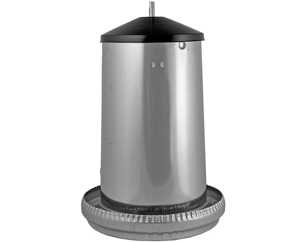 Mangeoire 18 kg pour poules et volailles • nourrisseur à trémie réglable en acier galvanisé