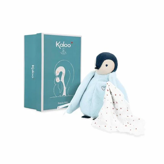 Peluche à bisous manchot   Bleu        20 cm   de               Kaloo