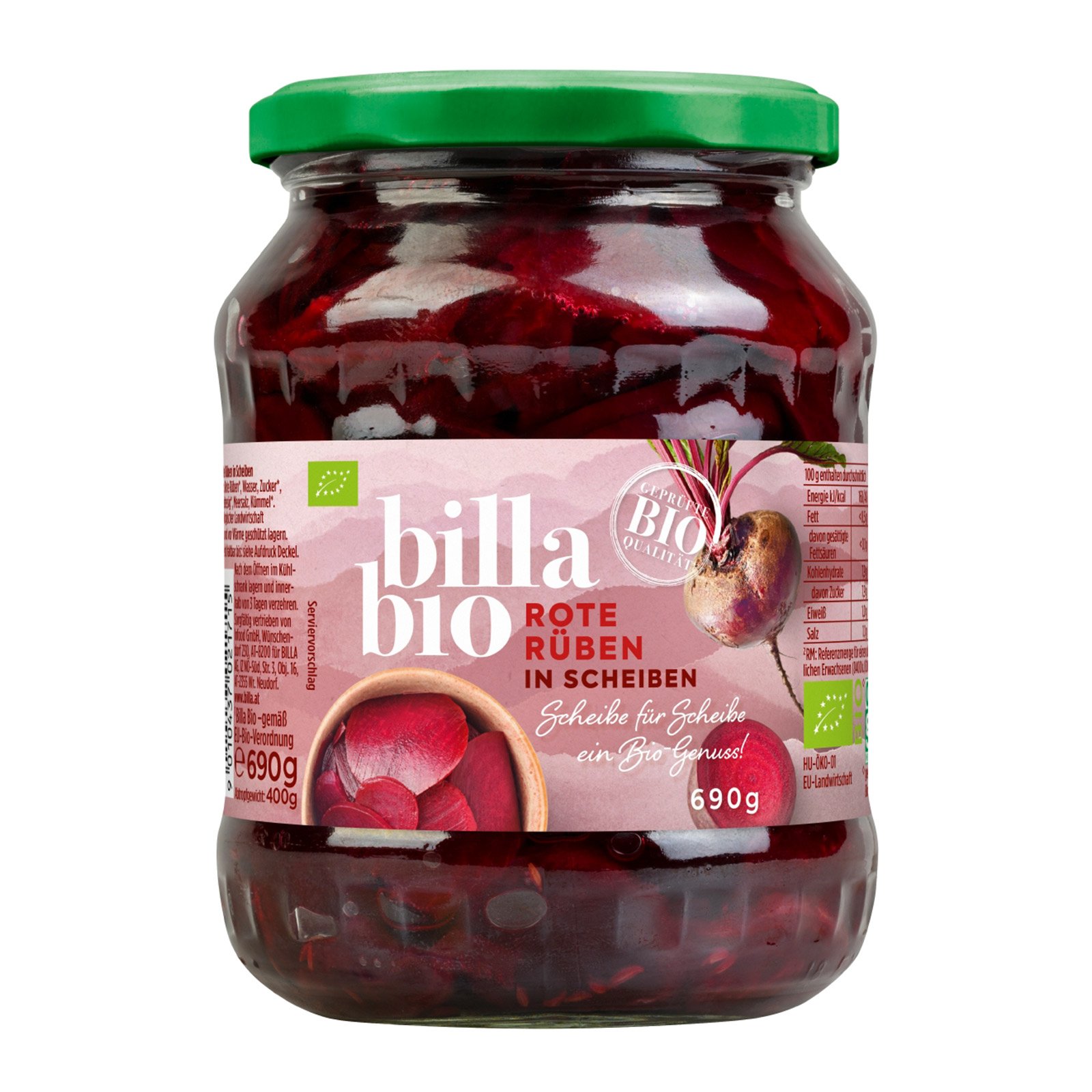 BILLA Bio Rote Rüben in Scheiben
