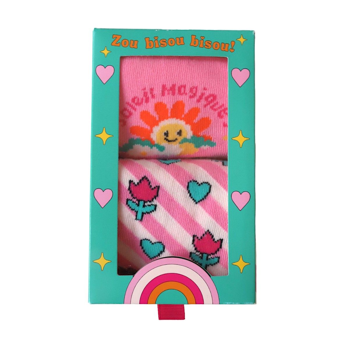 Lot paires de chaussettes Tulipes 31-34 - Zou Bisou Bisou ! Le petit Souk
