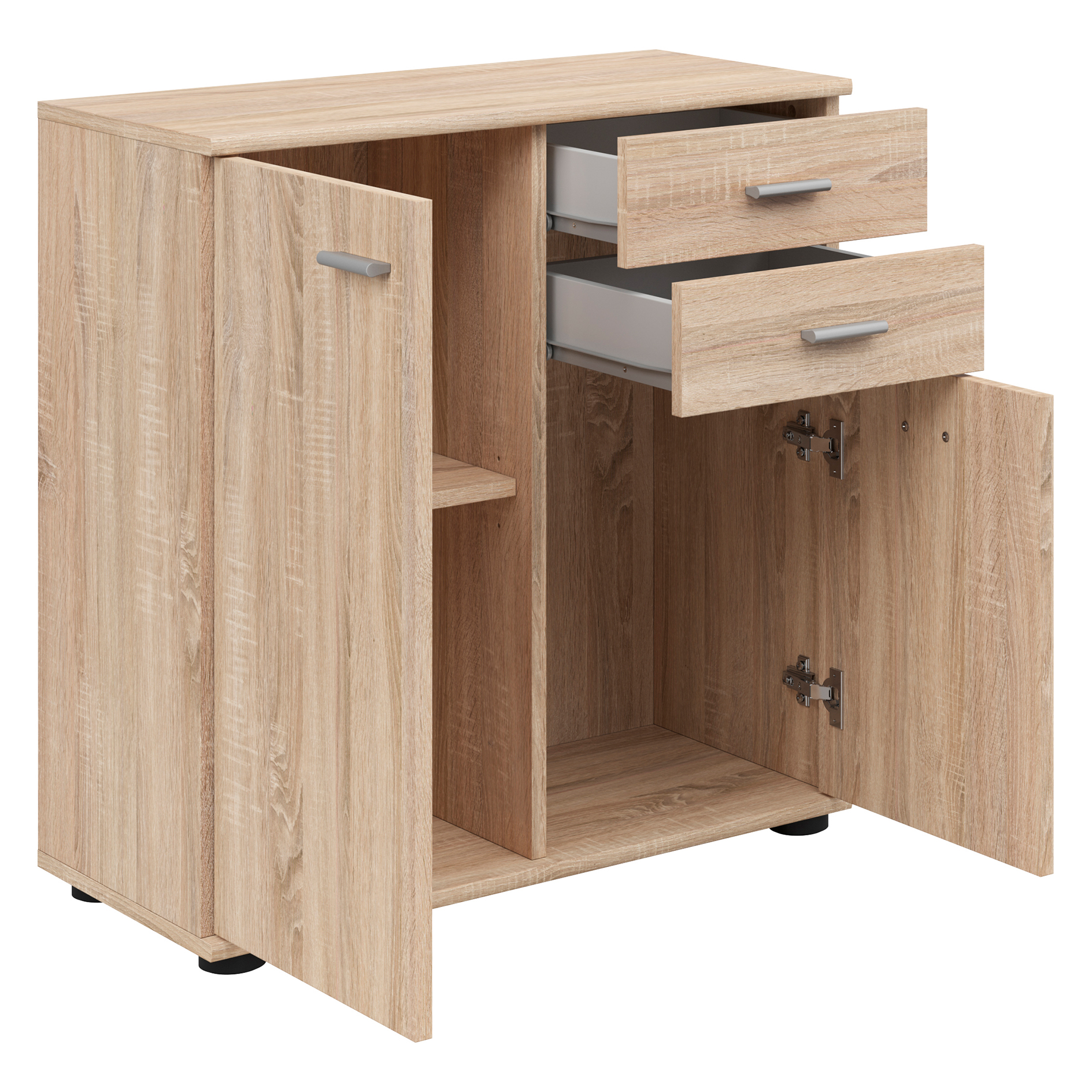 Kommode - Sonoma Eiche - 2 Schubladen - 71 cm breit