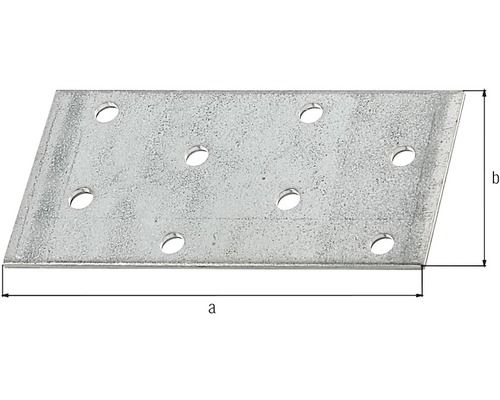 Vlakke connector 80 x 40 mm, sendzimir verzinkt, 1 stuk