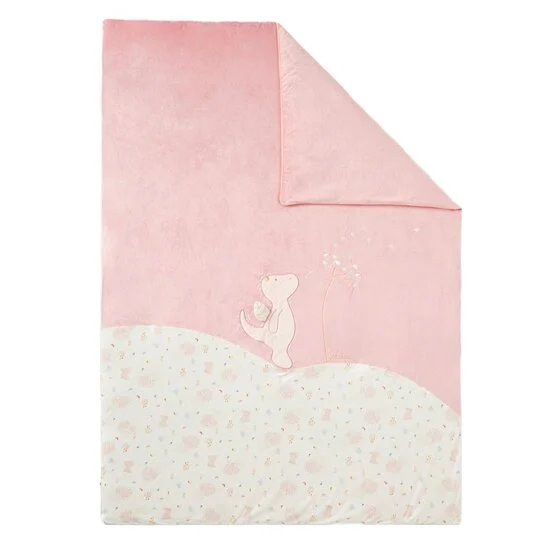 Lina & Joy Couveture Veloudoux    Rose        100 x 400 cm   de               Noukies