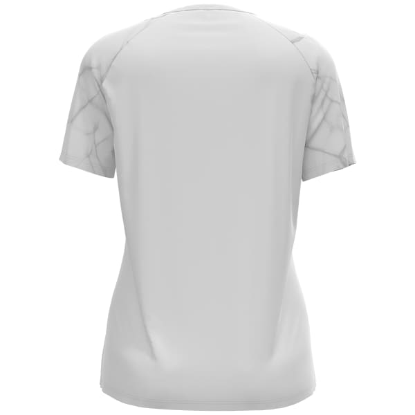 T-shirt running ODLO ESSENTIAL PRINT CREW NECK S/S W WHITE