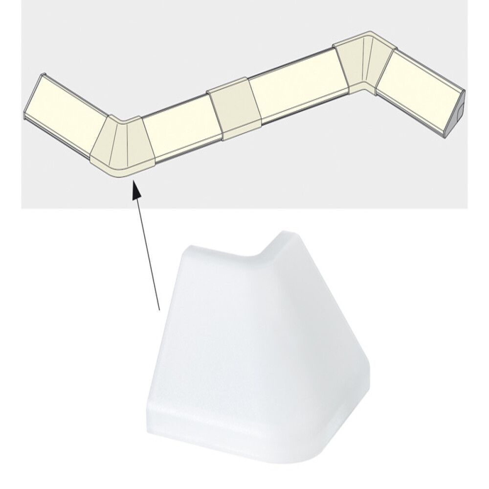 KLIPS PAULMANN DELTA TIL YTTERHJØRNE MATT ALUMINIUM 2STK/PK