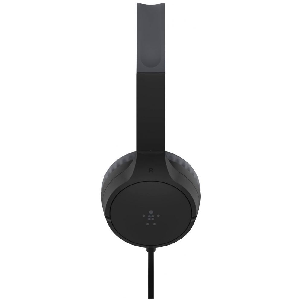 SoundForm Mini kabelgebundener On-Ear Kopfhörer mit Mikrofon   85dB Lautstärke-Begrenzung (AUD004BTBK) - Schwarz