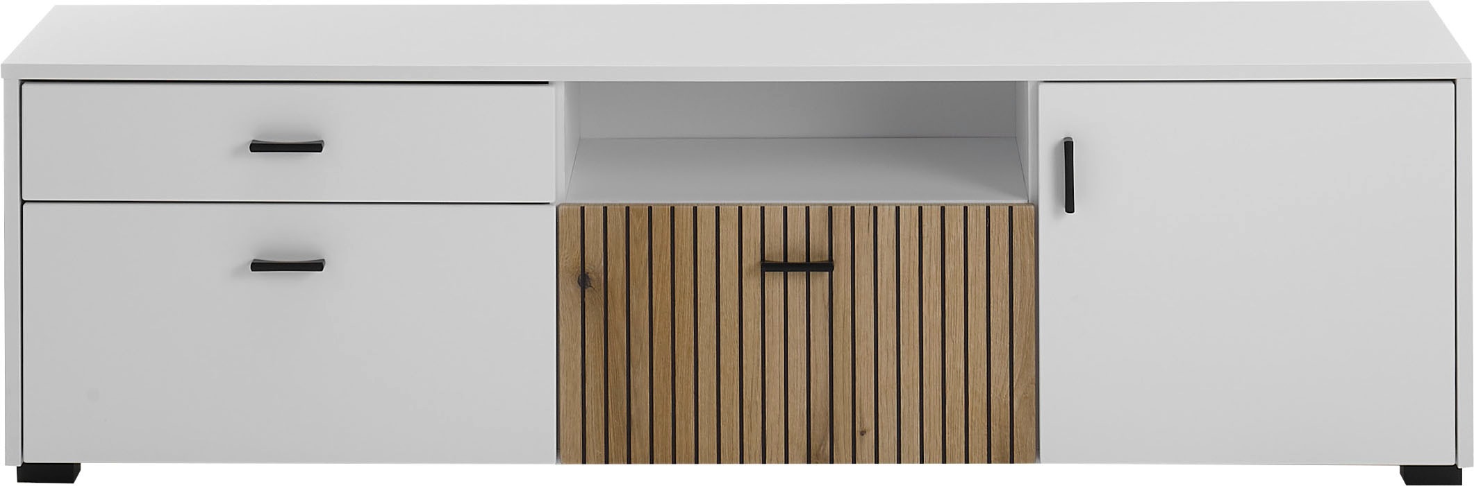 INOSIGN Lowboard »Hudson« in moderner Trendfarbe, Griffe aus Metall (Schwarz), Breite 150 cm