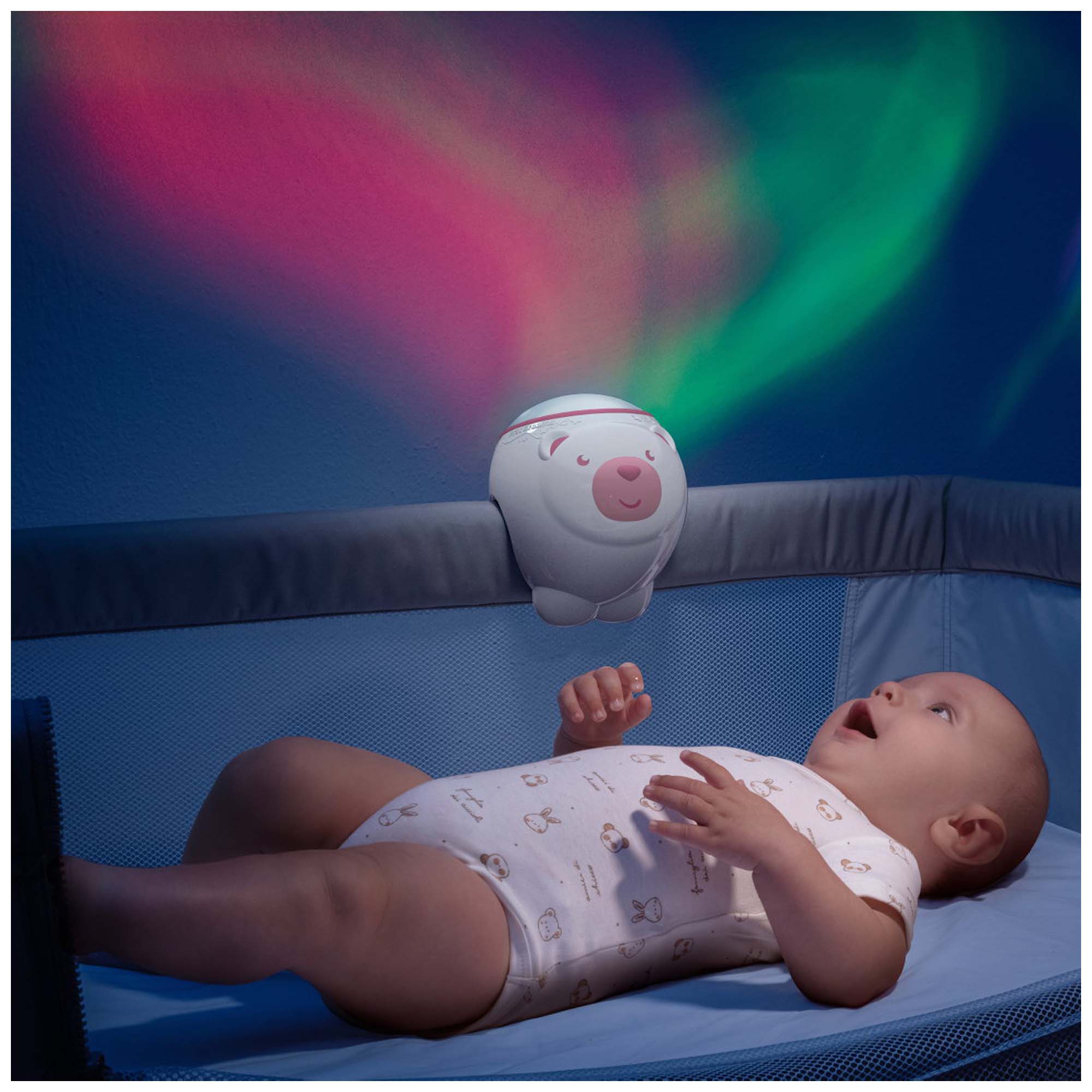Chicco Polarbear Northernlight roze - nachtlampjes - Prénatal