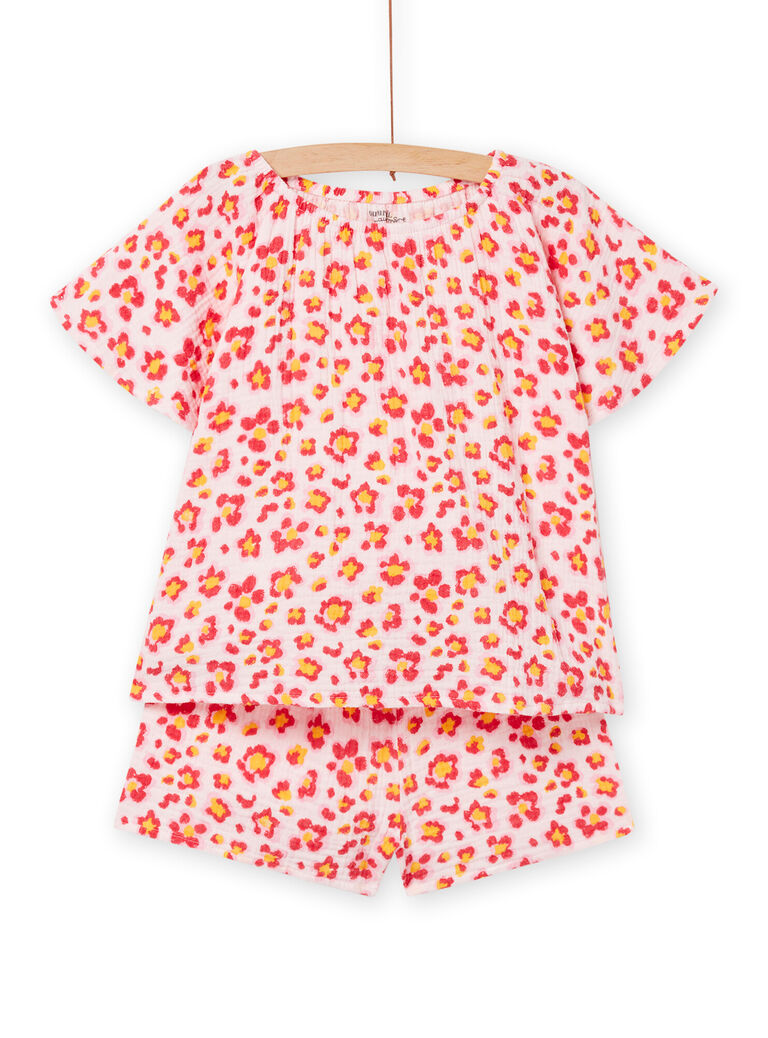 Pyjama rose et jaune enfant fille