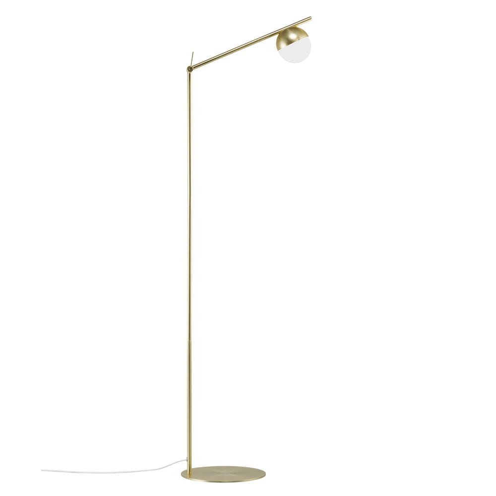 Contina vloerlamp in messing en gebroken wit G9