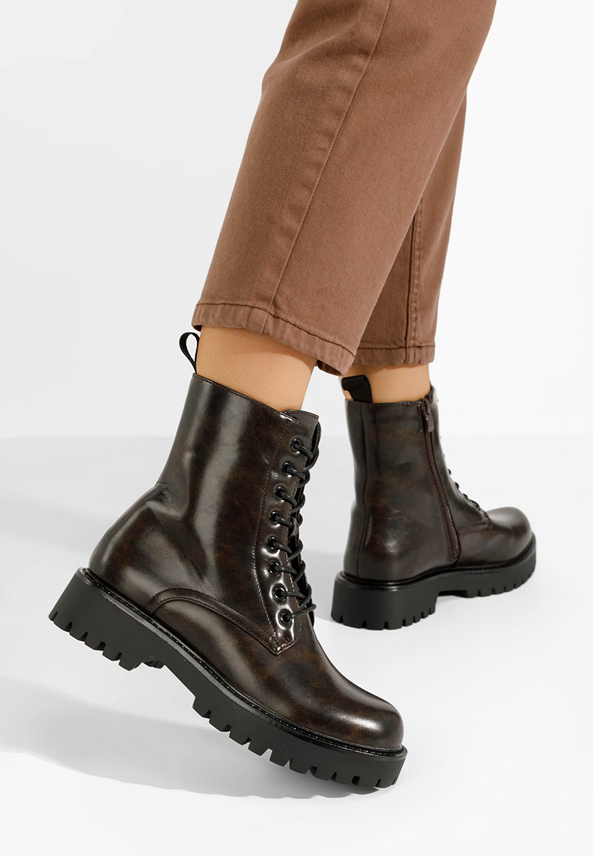 Bottines rangers femme bruns Sarianna
