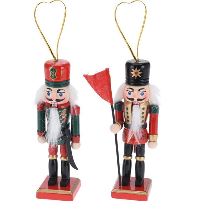 Dekohänger Nussknacker - aus Holz - ca. 12cm - 2 Stück