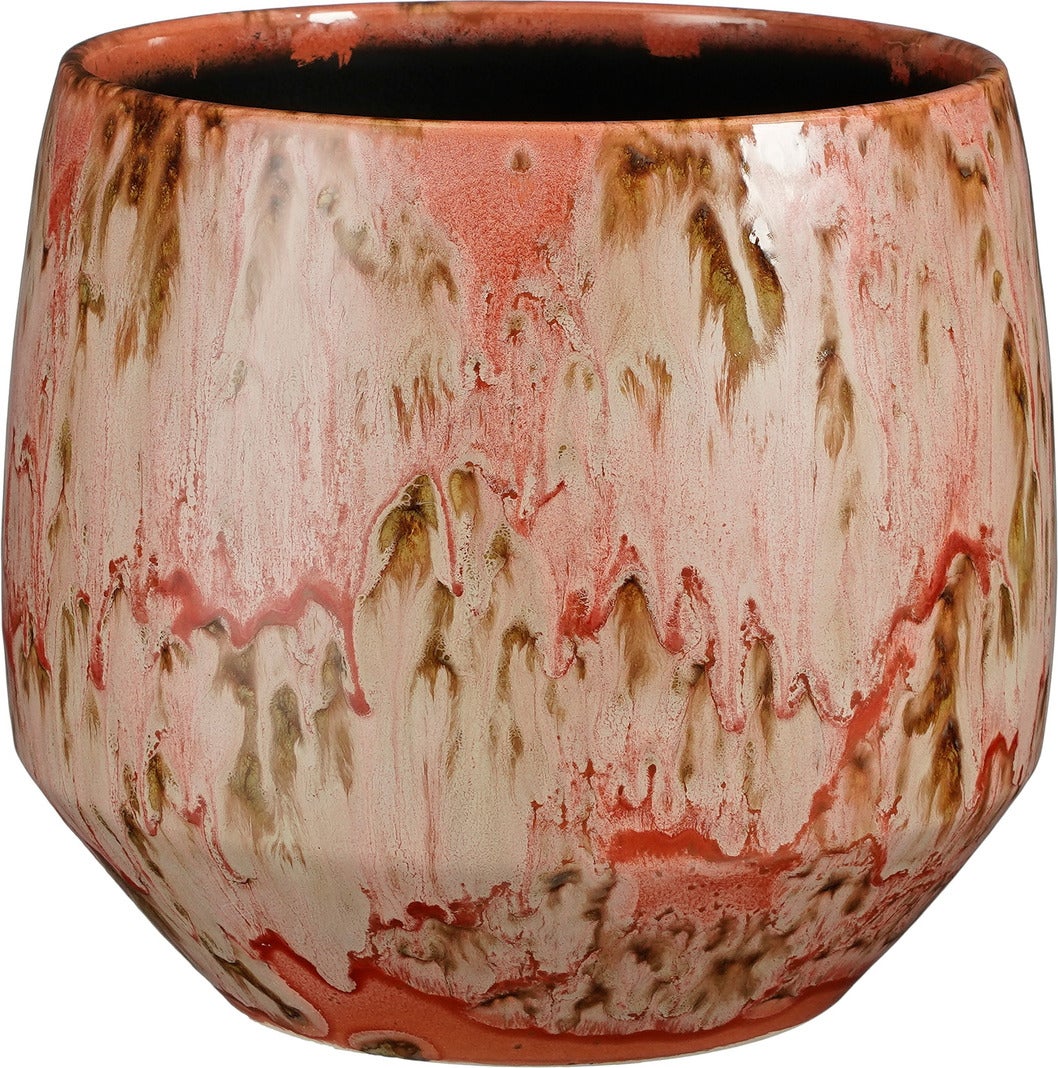 Mica Decorations bloempot Harris rood D 25 H 22 cm