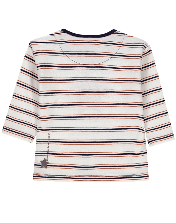 Langarmshirt STAR gestreift in offwhite