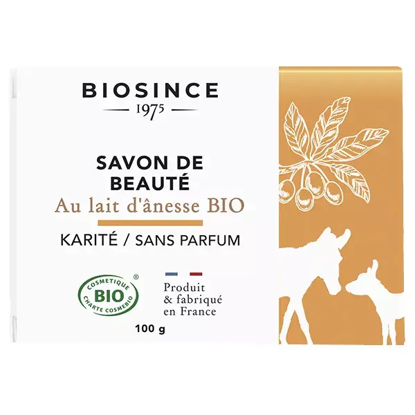 Sabonete de beleza Biosince 1975 com leite de burra e manteiga de karité orgânica 100g