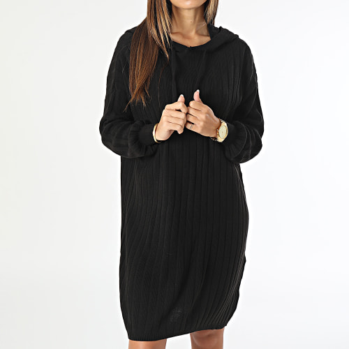 Robe Pull Capuche Tessa Carey Noir