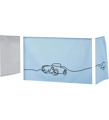 Hoppekids Vorhang für halbhohes Bett - 70 x 160 cm - Autos