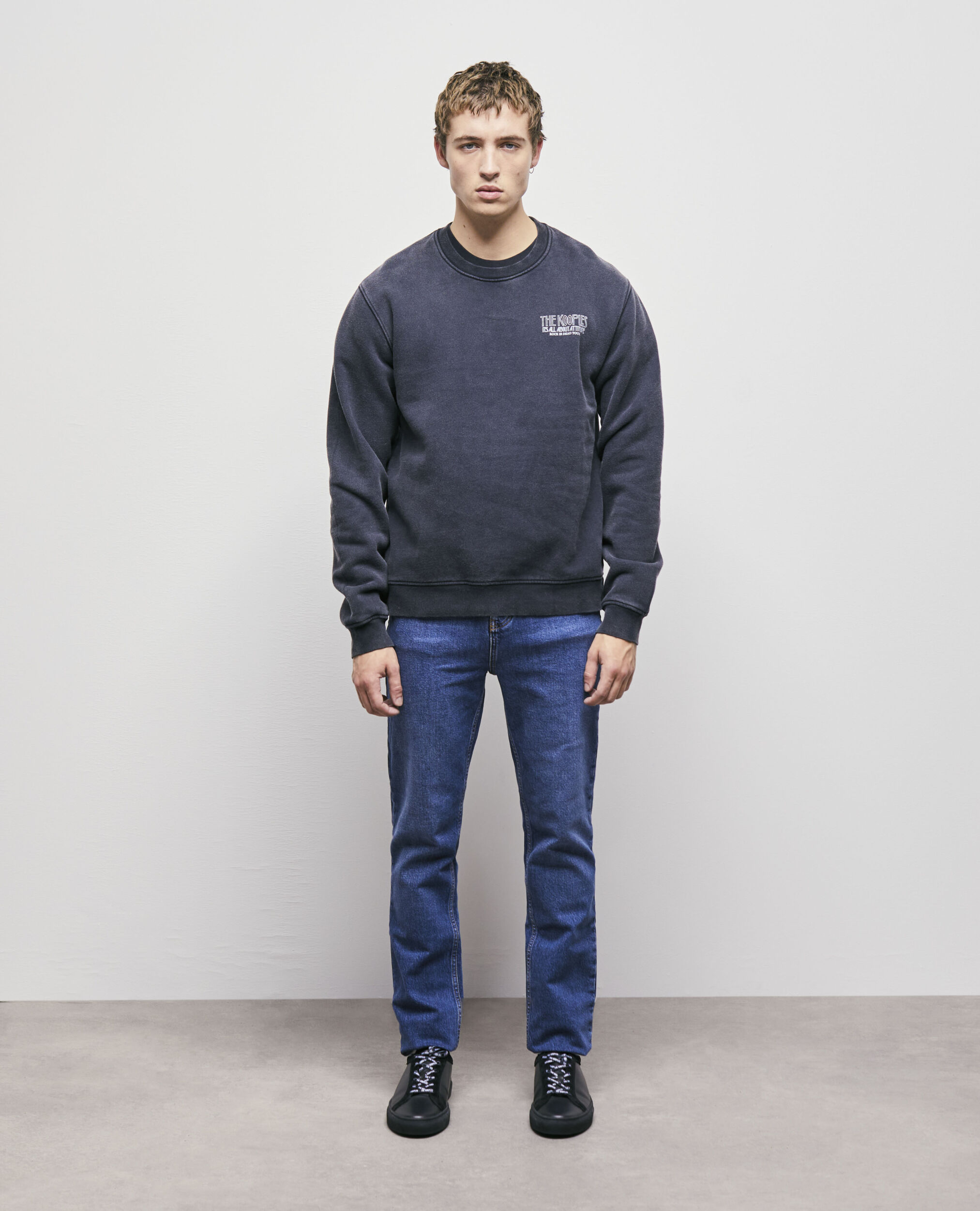 Sweatshirt imprimé noir
