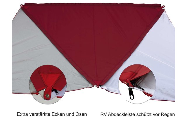Bent Sonnensegel Zip-Protect Canvas Single mit Reißverschluss-Abdeckklappen