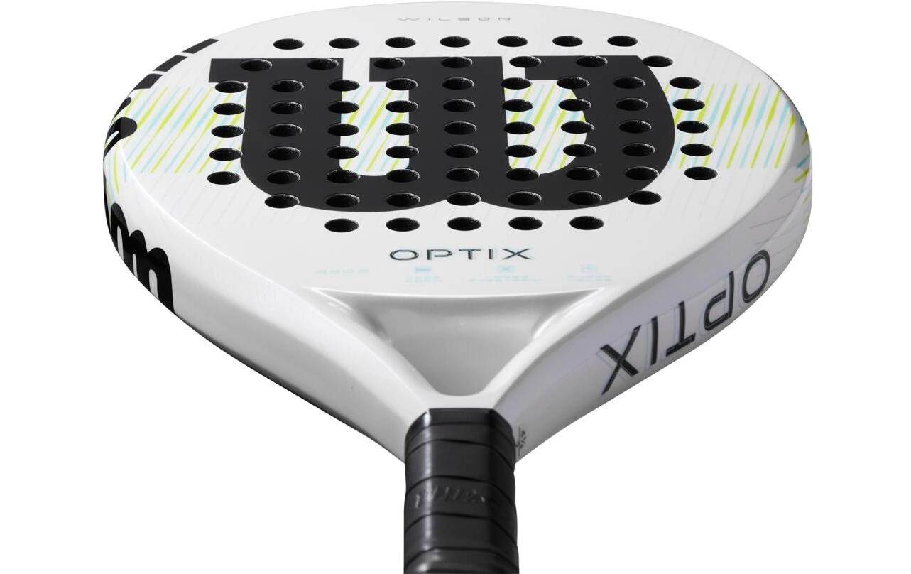 Padelracket Optix V1 WeissPadelschläger mit Carbon Rahmen