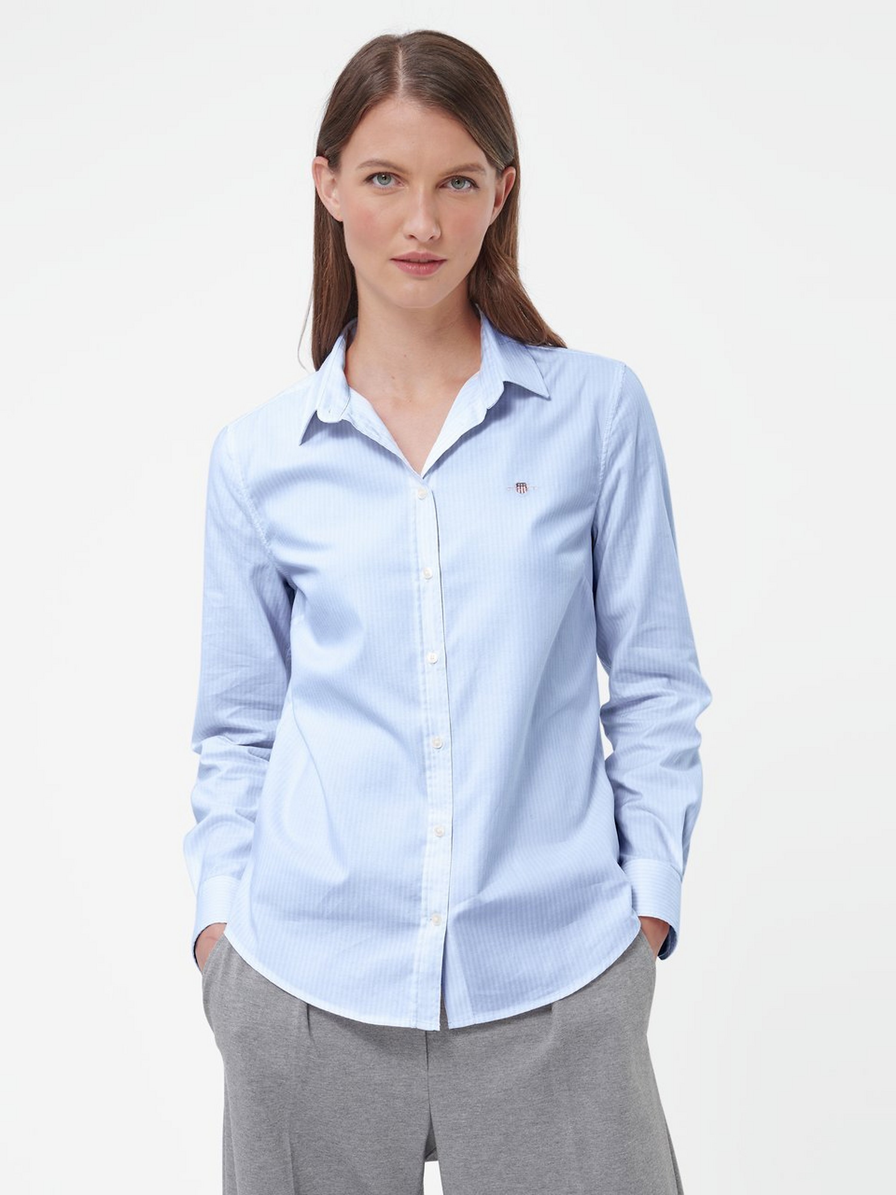 Bluse mit Hemdkragen