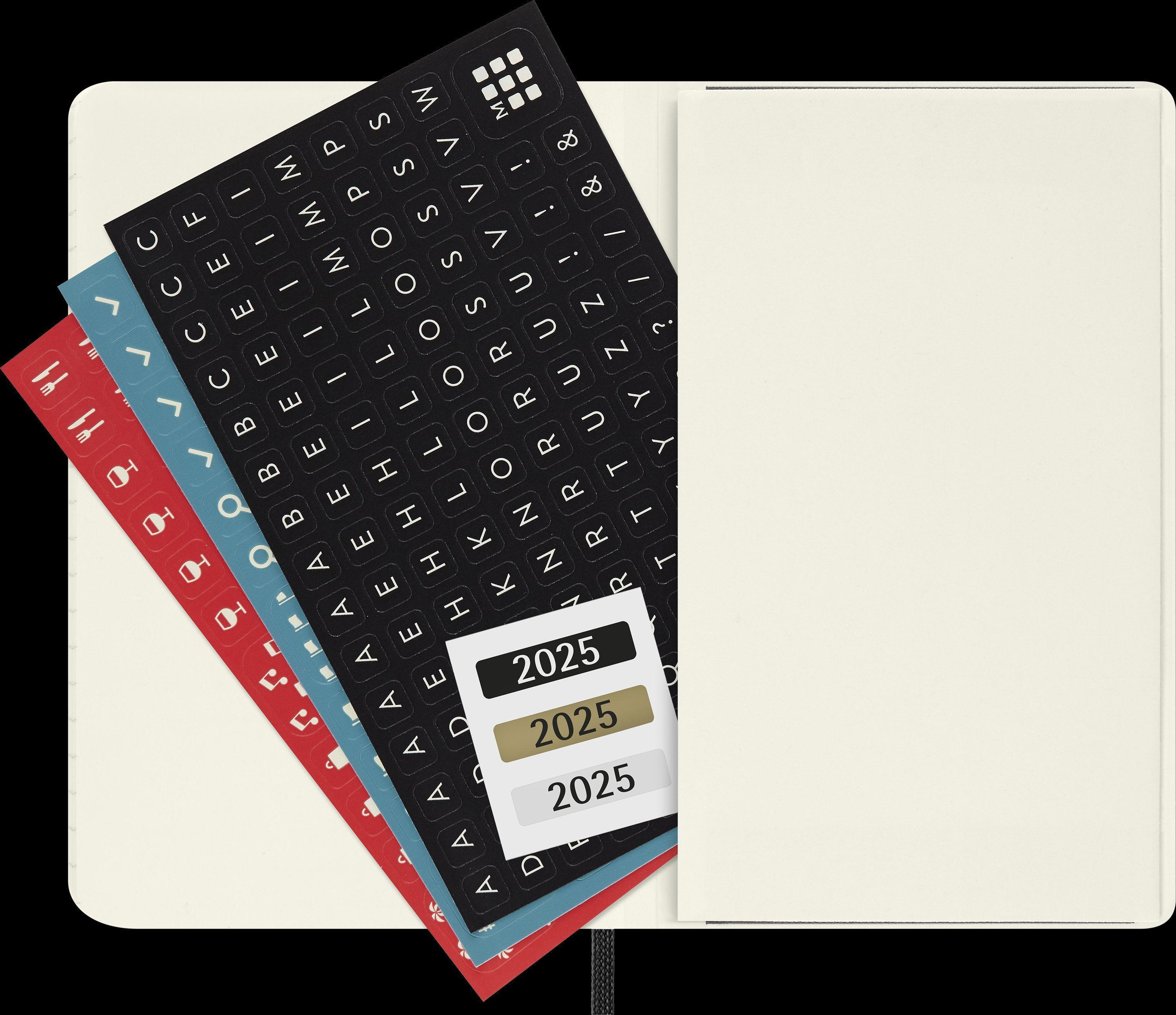 Moleskine 12 Monate Wochen Notizkalender 2025, Pocket/A6