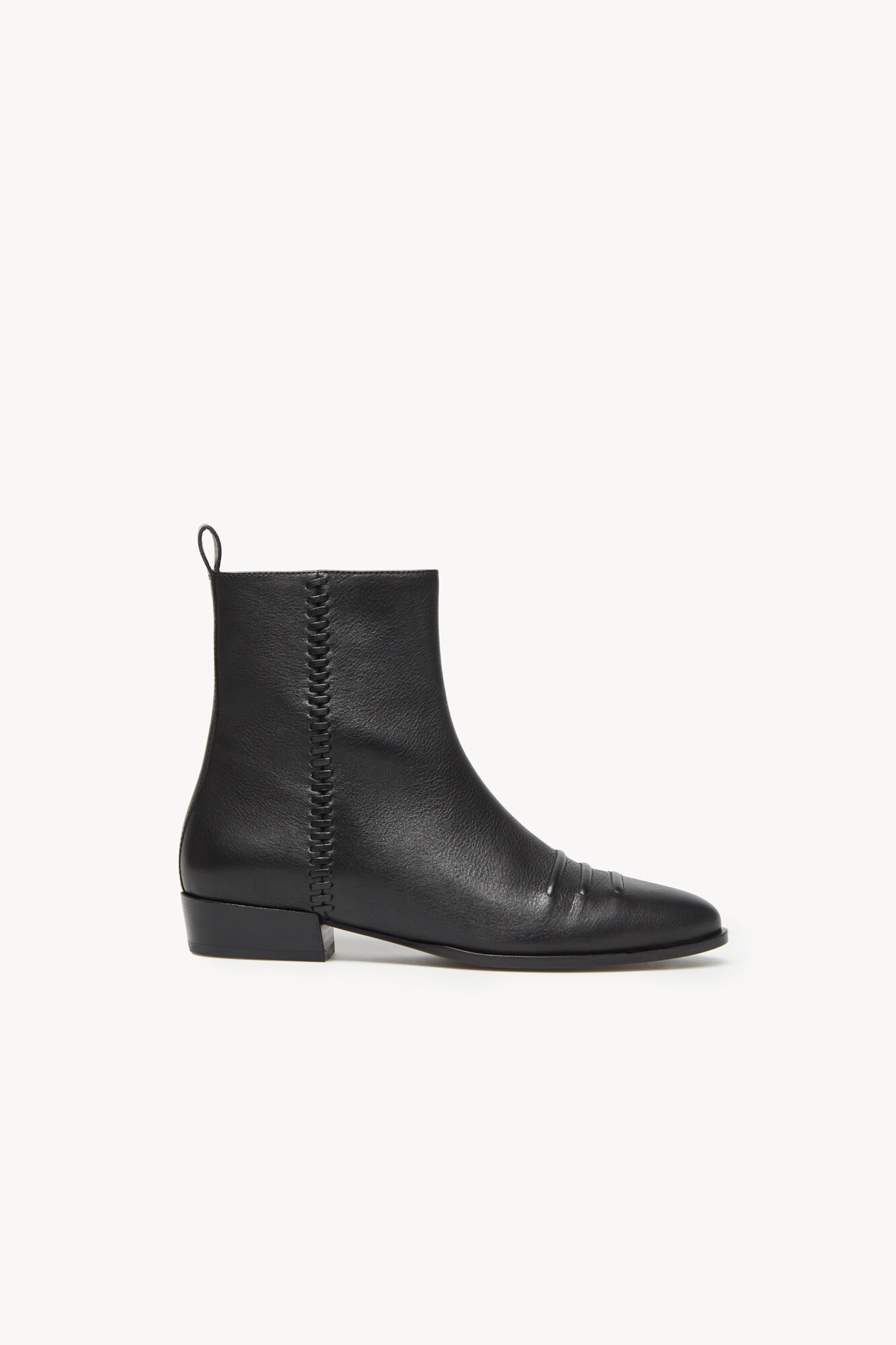 Gloria Botins de pele planos - Negro