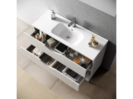 Ensemble de salle de bain 4 pièces PLUTONE blanc