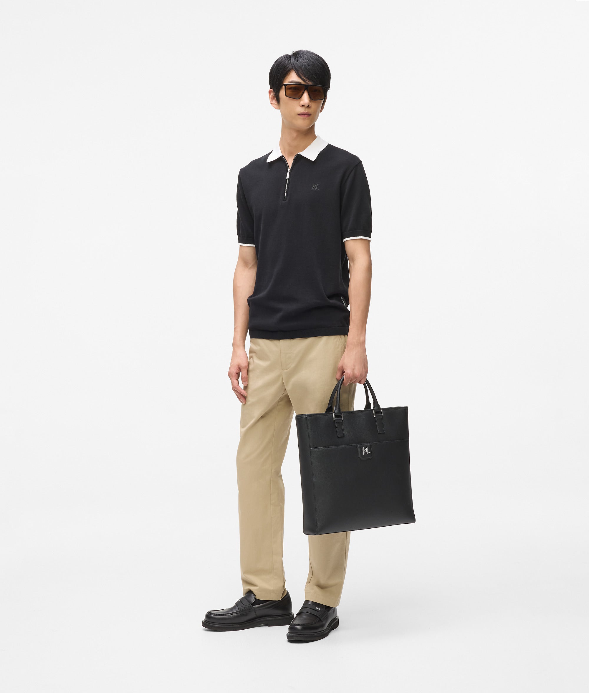 K/Monogram leren draagtas