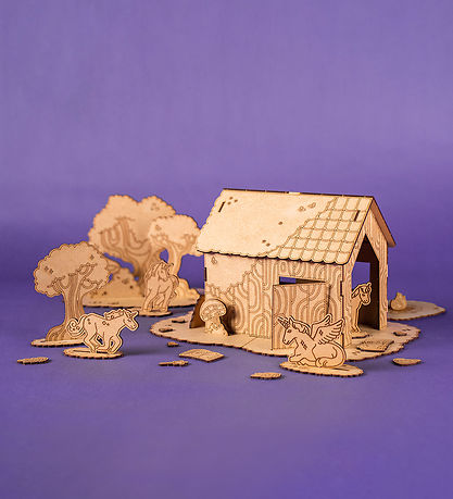 Crateit Kreatives Spielset - Holz - Einhorn - Zauberwald