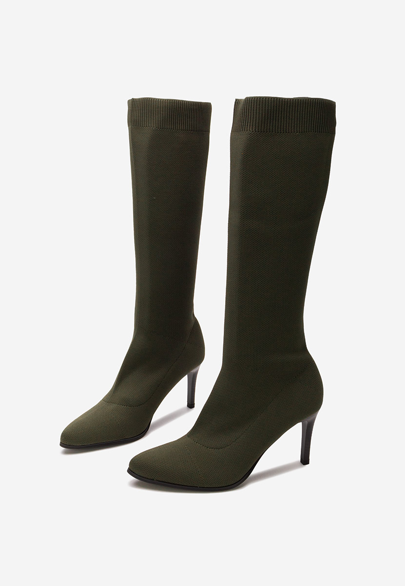 Bottes talons aiguilles verts Avibria