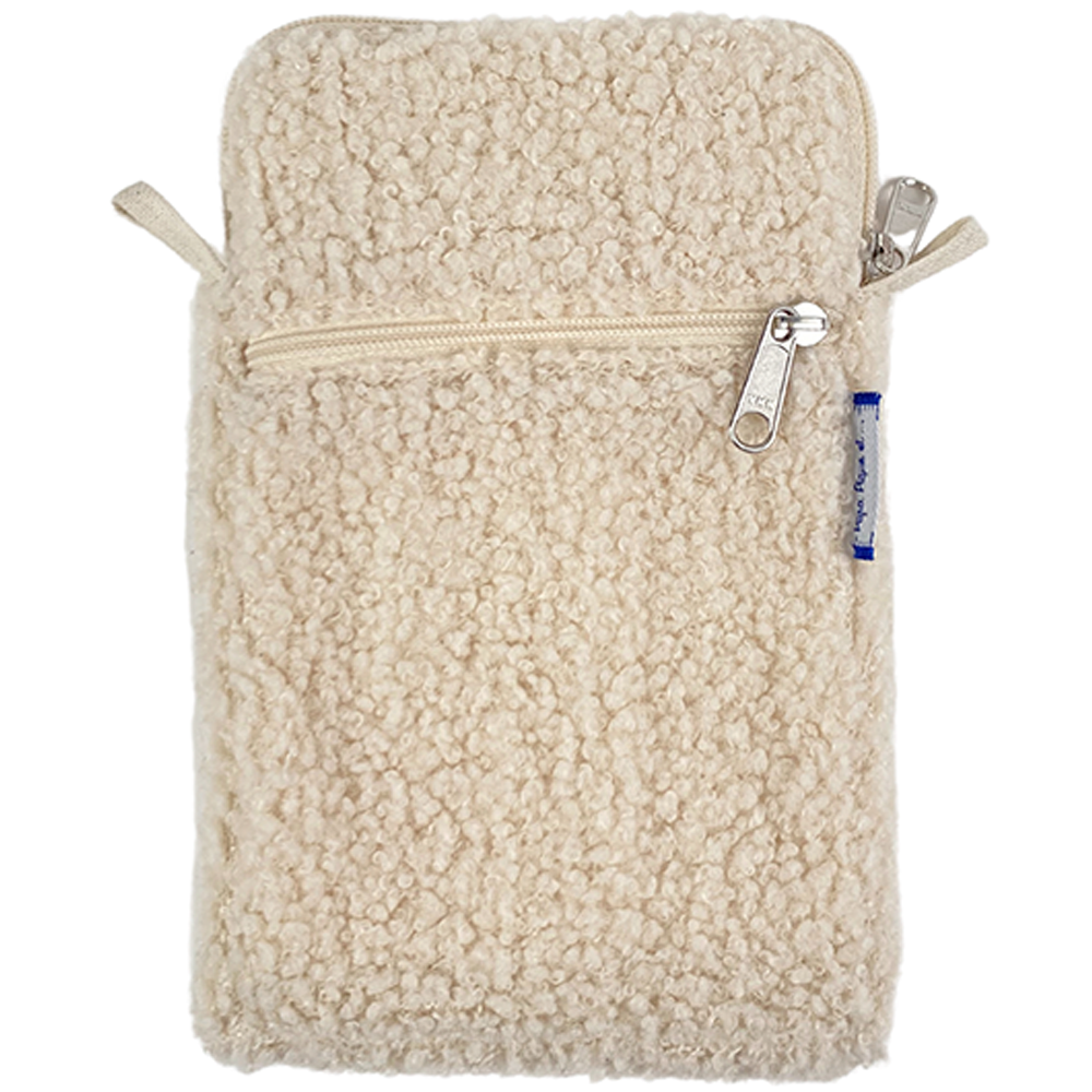 Pochette Téléphone Matelassée Moumoute Ivoire