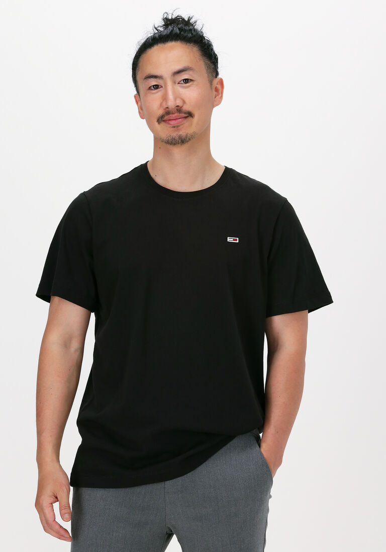 TOMMY JEANS zwarte tommy jeans t-shirt tjm classic jersey c neck