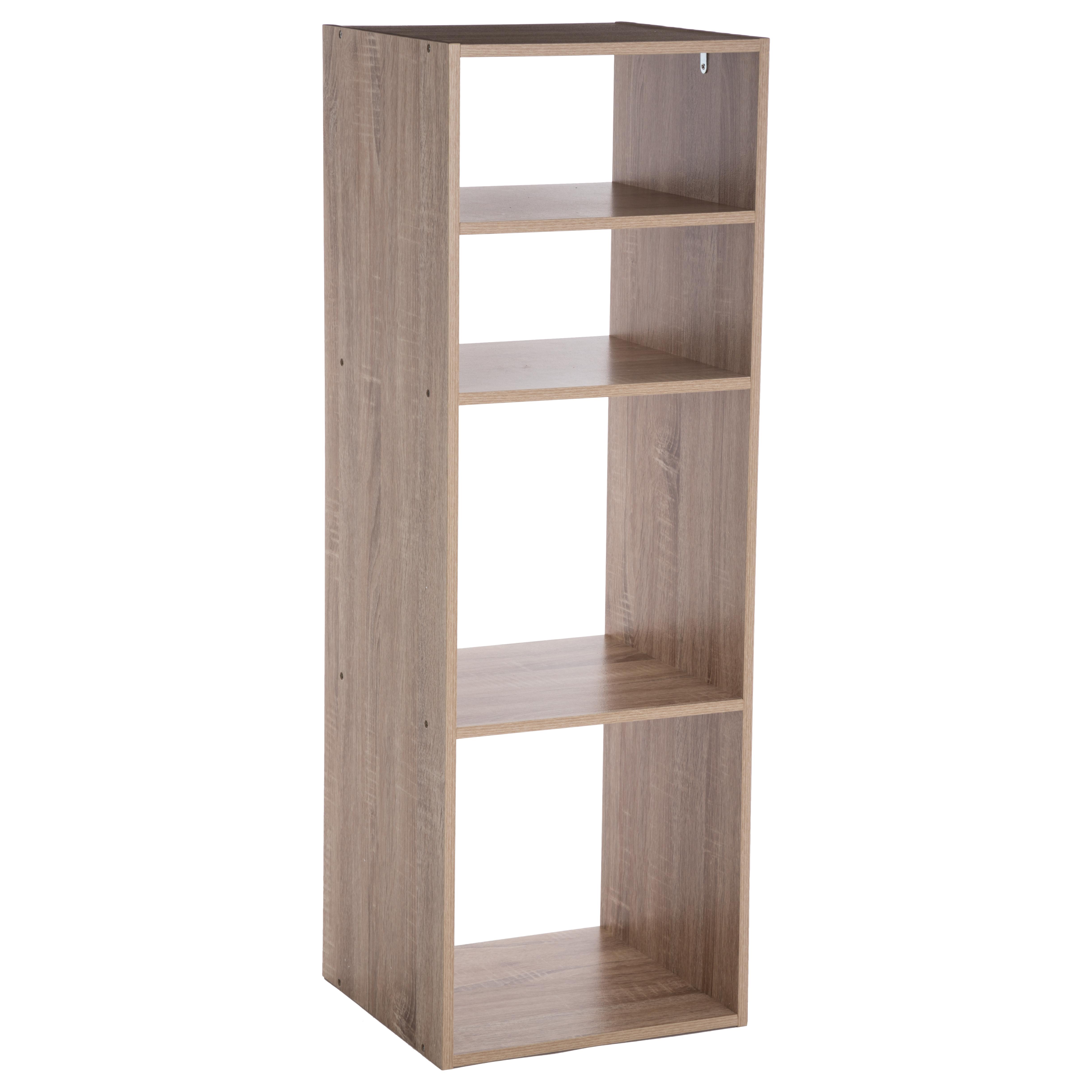 ETAGERE BOIS 2 ET 2 CASES MIX NATUREL