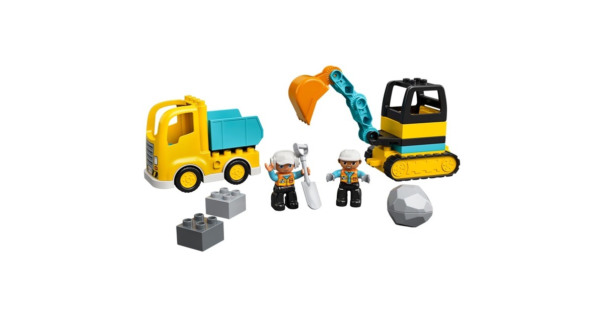 LEGODUPLO - Truck & Graafmachine met rupsbanden Constructiespeelgoed  (10931)