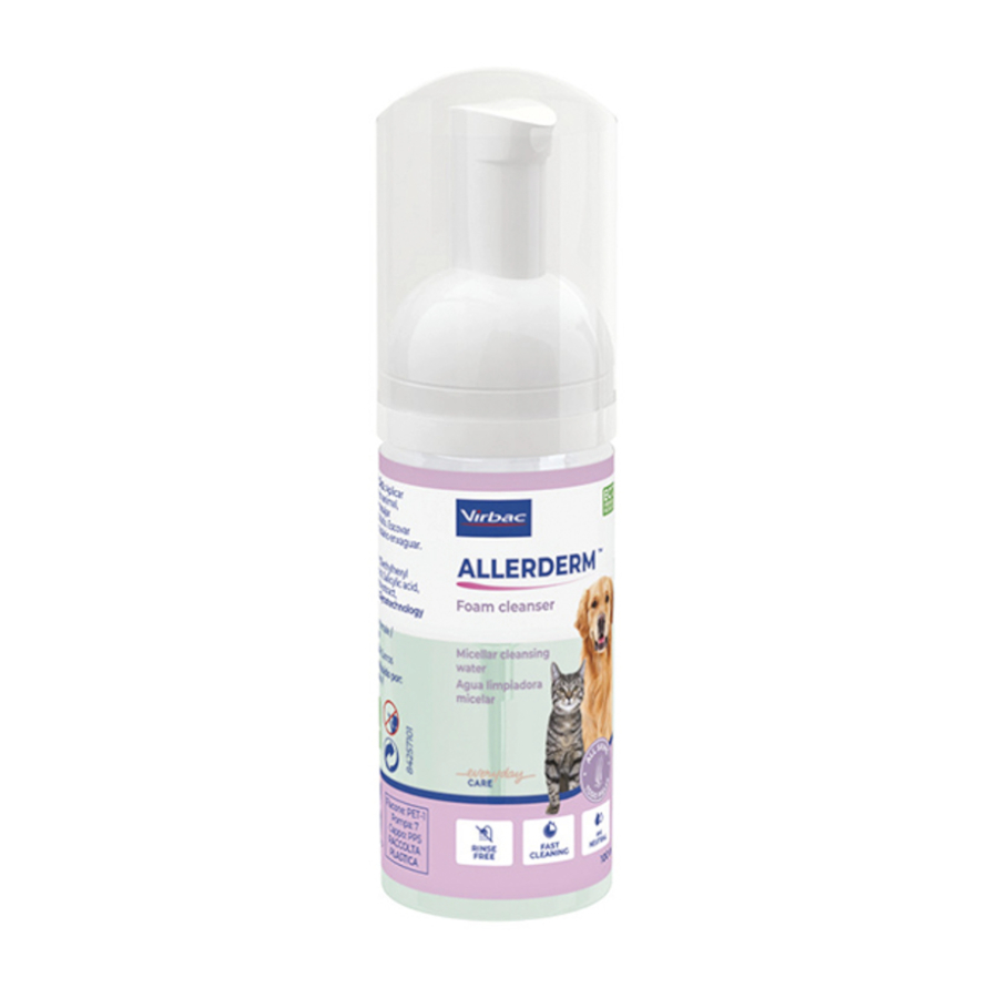 Espuma de limpeza Virbac Allerdeem para cães