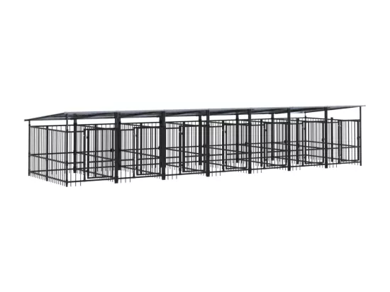 Chenil cage enclos pac noire 685 x 198 x 128 cm 02_0041739