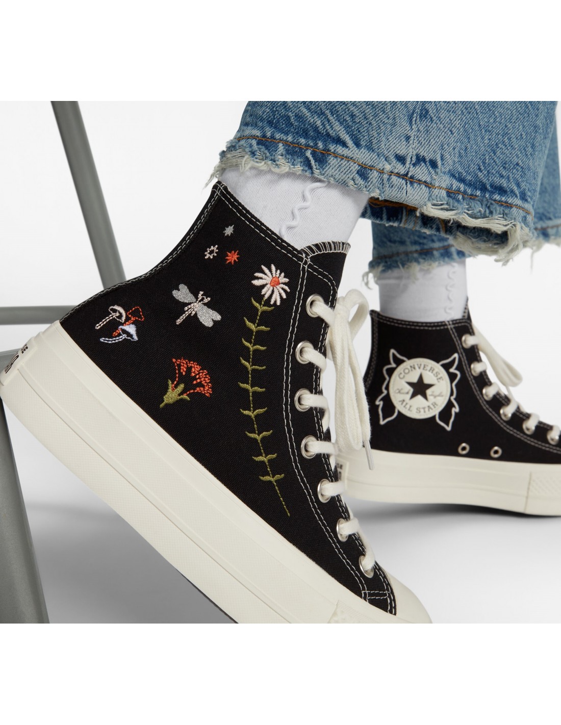 converse Sneakers compensée ctas lift hi black/black/egret