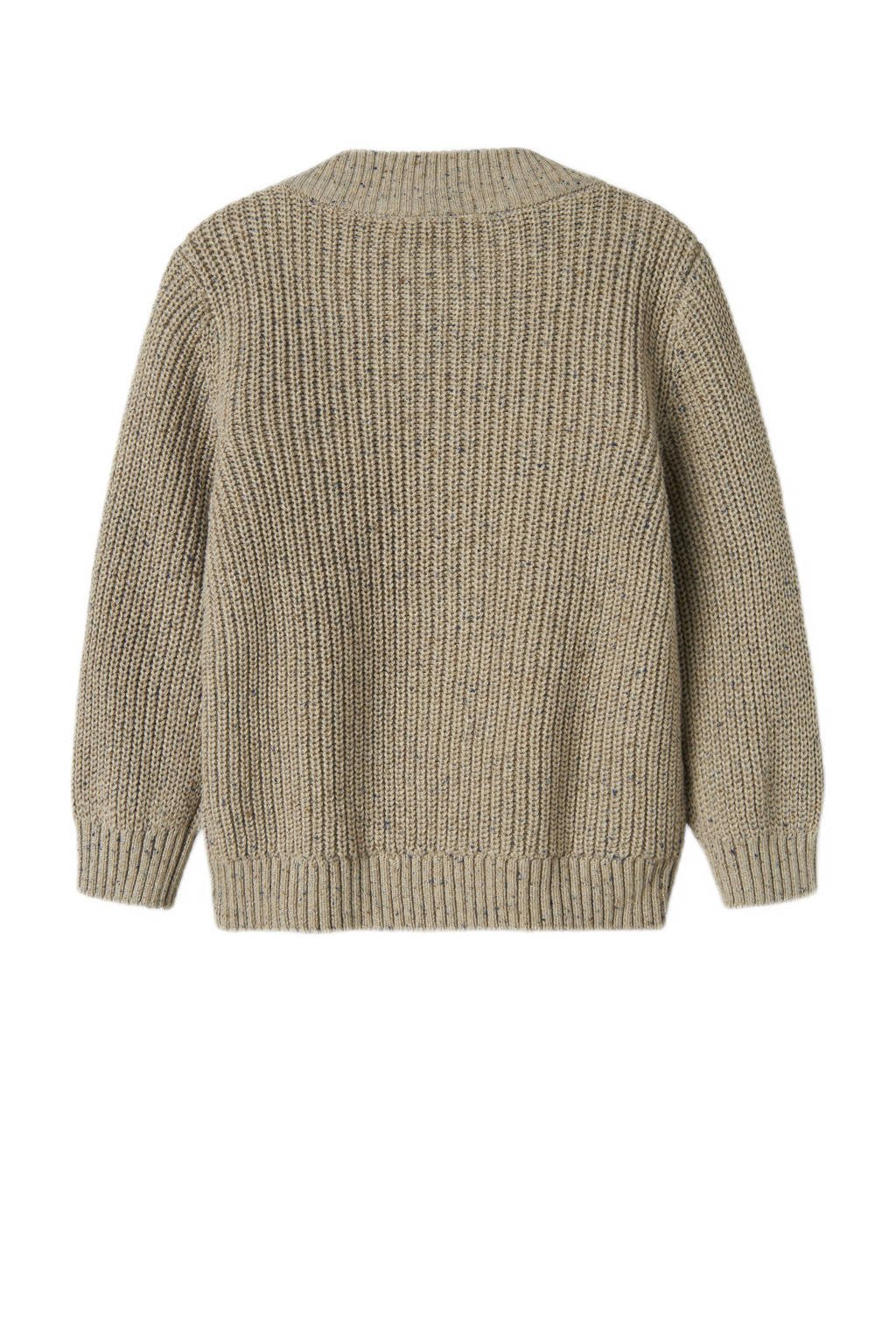 NAME IT MINI cardigan zand gebreid