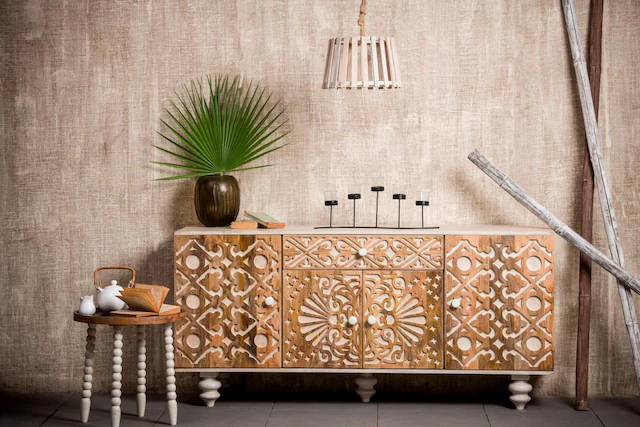 Home affaire Sideboard »Spring« Kommode aus massivem Mangoholz, Breite 160 cm