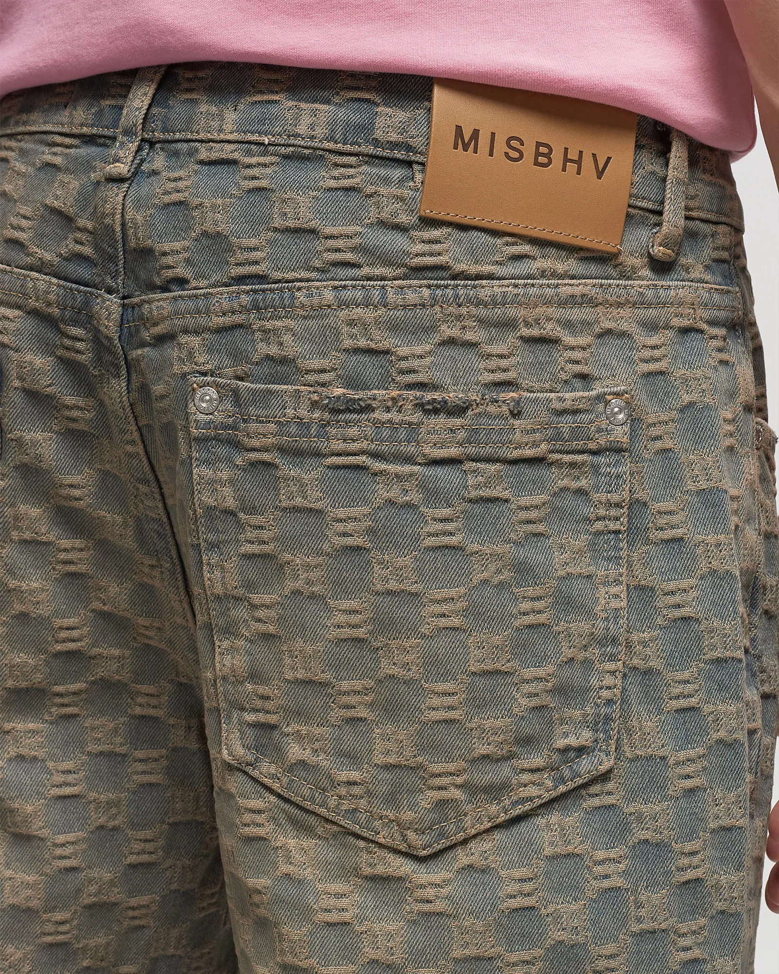 MISBHV JACQUARD DENIM MONOGRAM TROUSERS
