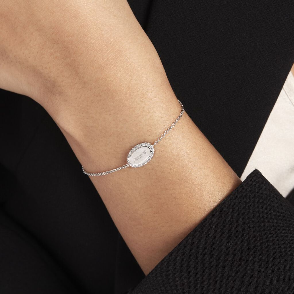 Bracelet Argent Blanc Ankur Oxydes De Zirconium