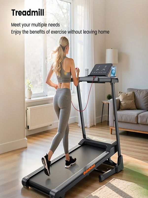 Formill FT61 - Opvouwbare Loopband - 3,0 pk - 15 ° Helling - 13,5 km/u - 17×43 inch riem - 300 lbs belasting - Stil - LCD - Schokabsorberend