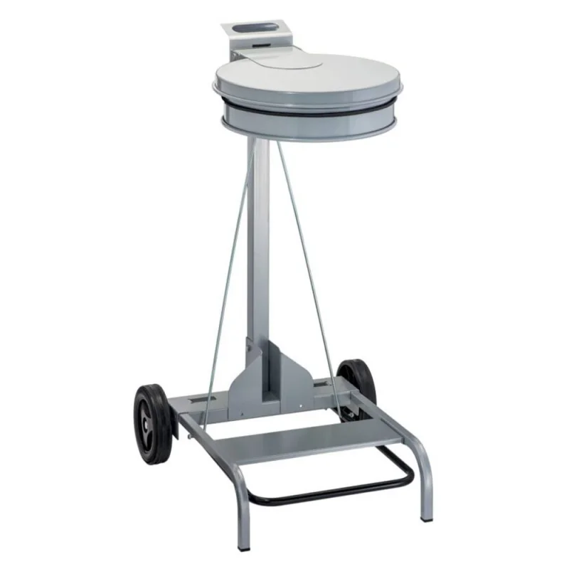 JVD – Porte sac rond mobile à pédale HACCP - 110L