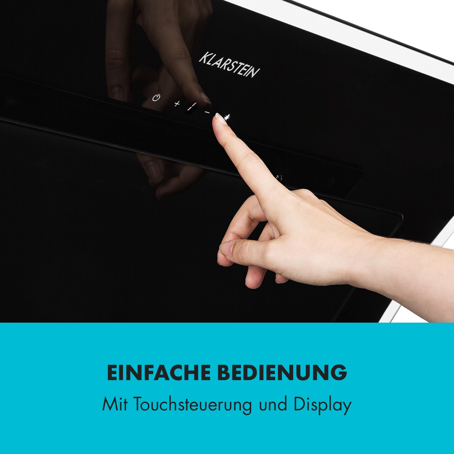 Sabia 90 Dunstabzugshaube 90cm 600m³/h LEDs 3 Leistungsstufen schwarz Schwarz