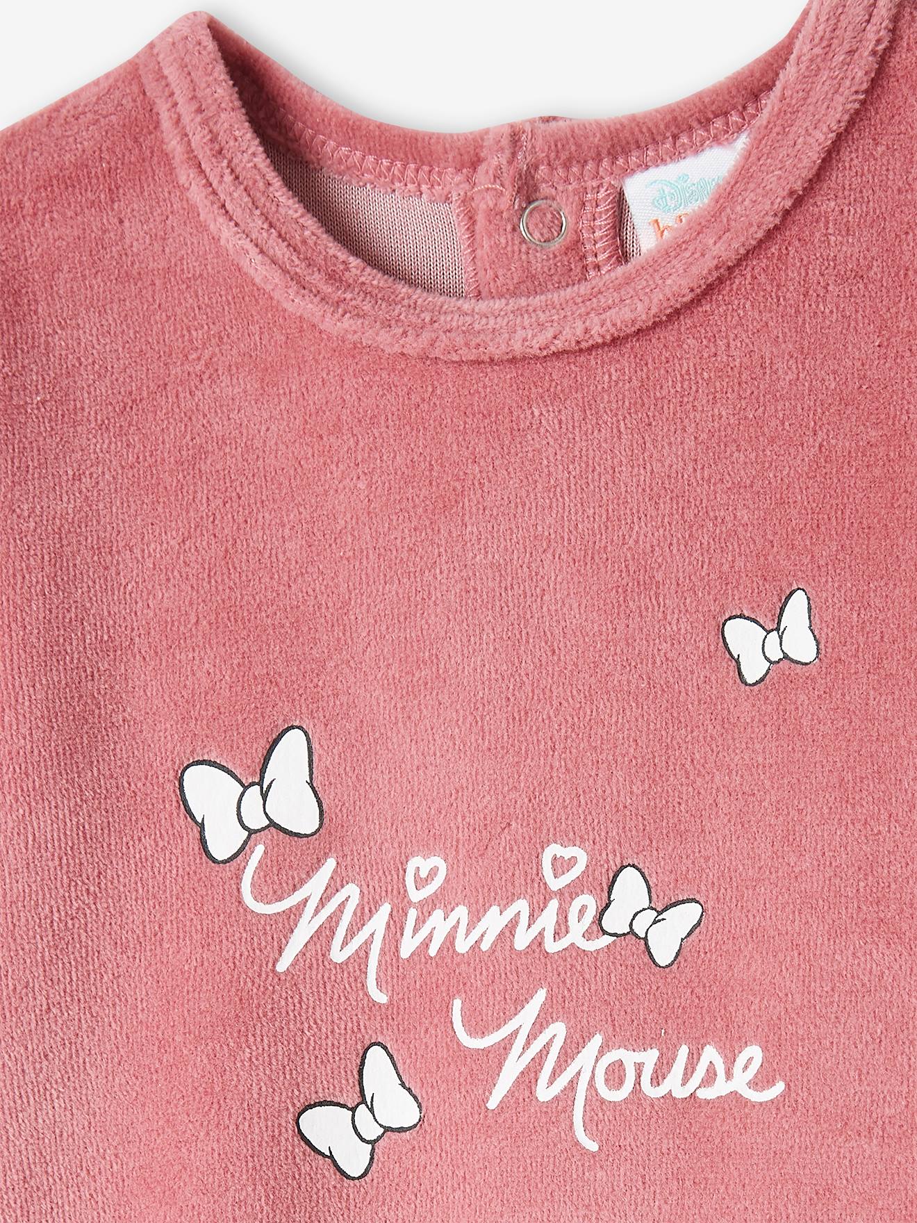 Conjunto com 2 macacões DS® da Minnie Mouse, roxo escuro, lisos com estampa.