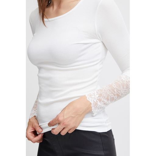Fransa Langærmet Blonde T-shirt, Antique, L